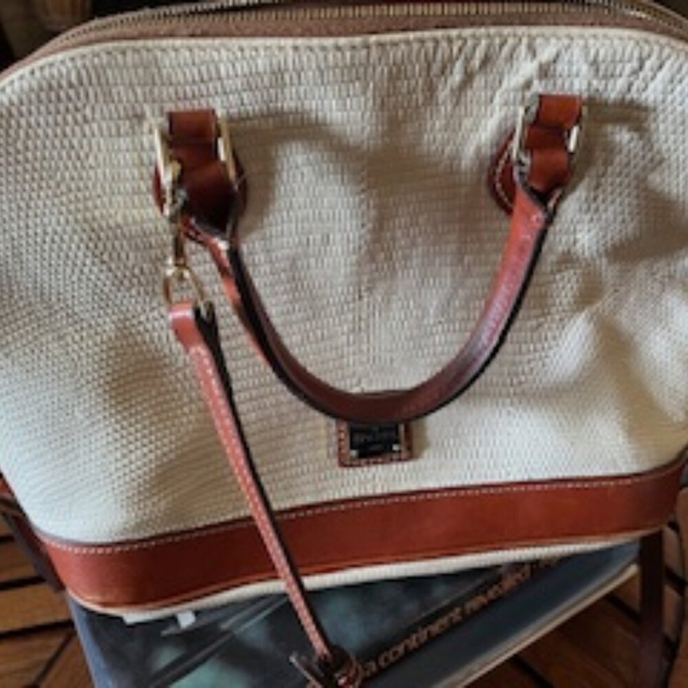Dooney & Bourke Pebble Leather Satchel with removable cross body leather handle
